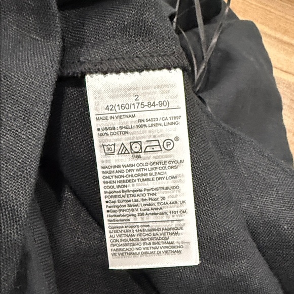 Banana Republic Black Linen Cutout Aline Midi Sun Dress Size 2 Boho Coastal - Picture 6 of 9